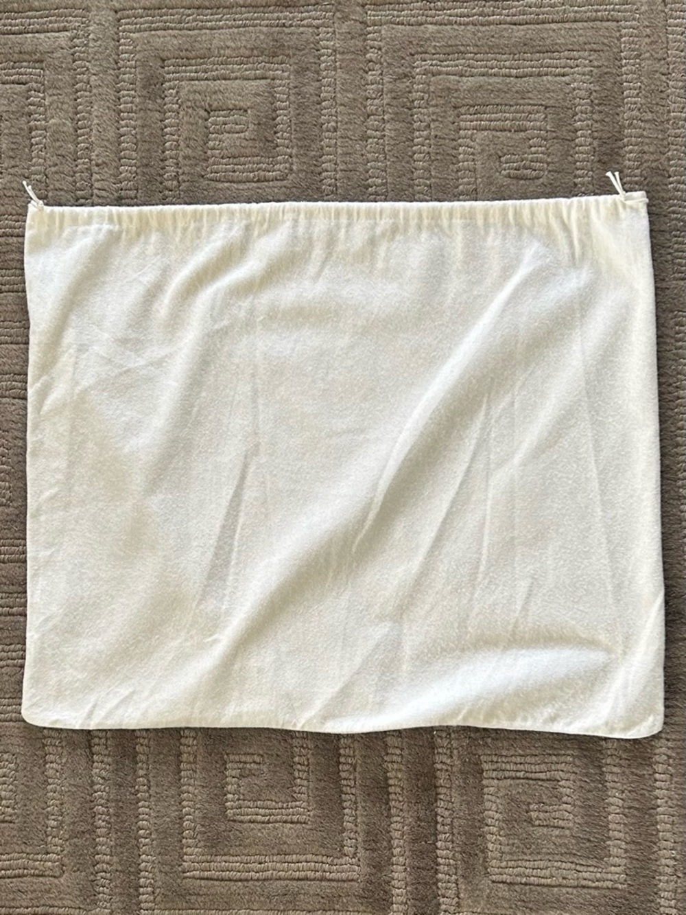 PRADA XL Brushed Cotton Dust / Travel Bag, Cream LN - Picture 7 of 8